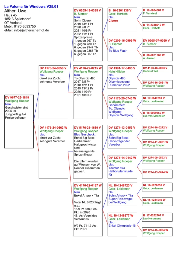 DV 9677-25-1819  Alther Uwe,  tatal nepot Olympic 495 2017 5/5 Pr ,2018 12/11 Pr, 2019 13/12 Pr ,2020 11/9 Pr ,2021 10/9 Pr,